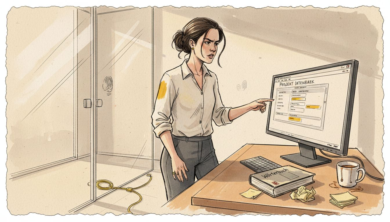 Der Projektmanager nutzt ein Translation Memory, um Übersetzungsprozesse effizienter zu gestalten.