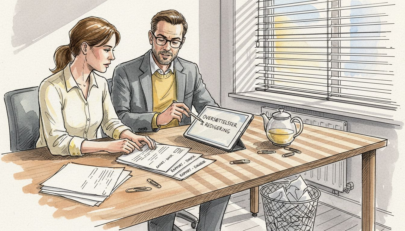 Kollegaer samarbejder om at kvalitetssikre oversættelser