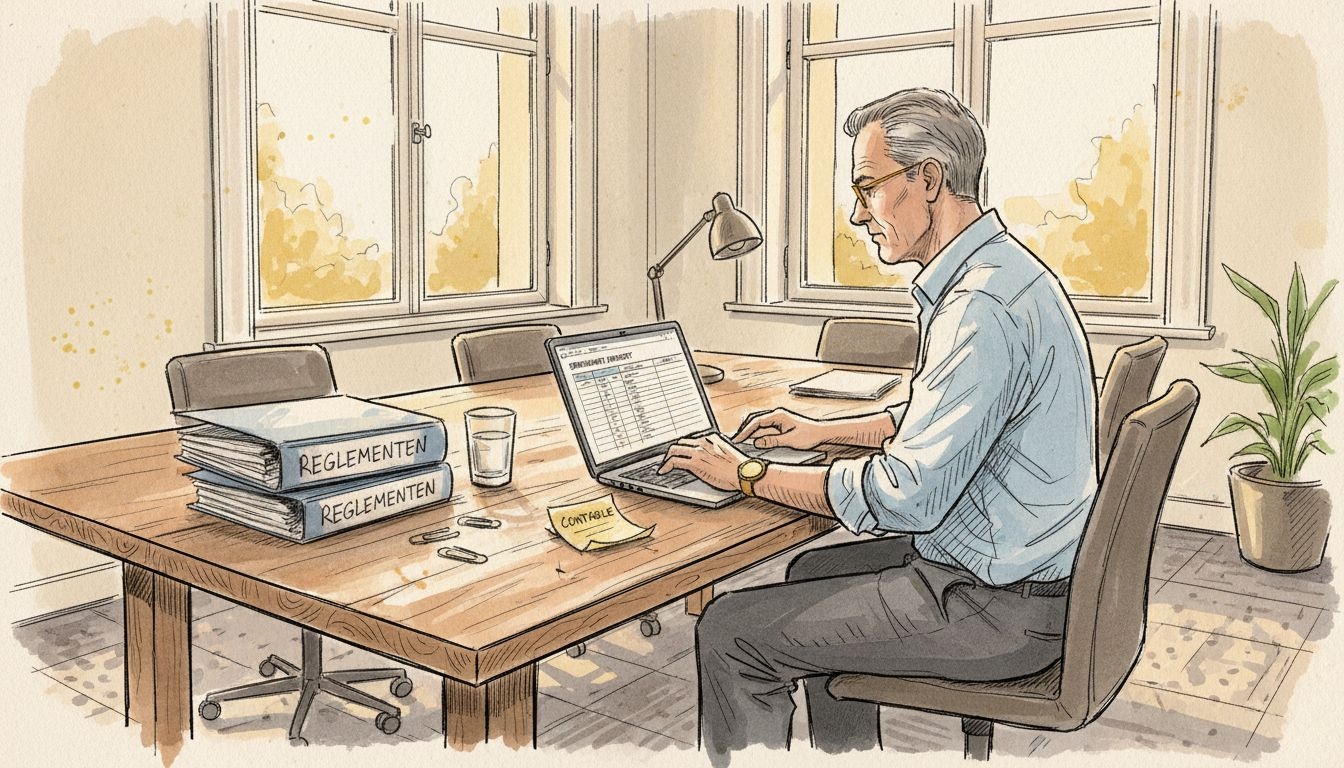 Een compliance specialist die digitale MDR-documentatie controleert en beoordeelt.