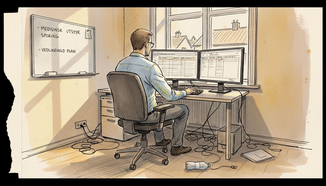 IT-ansvarlig går gjennom rutinen for sporing av enheter