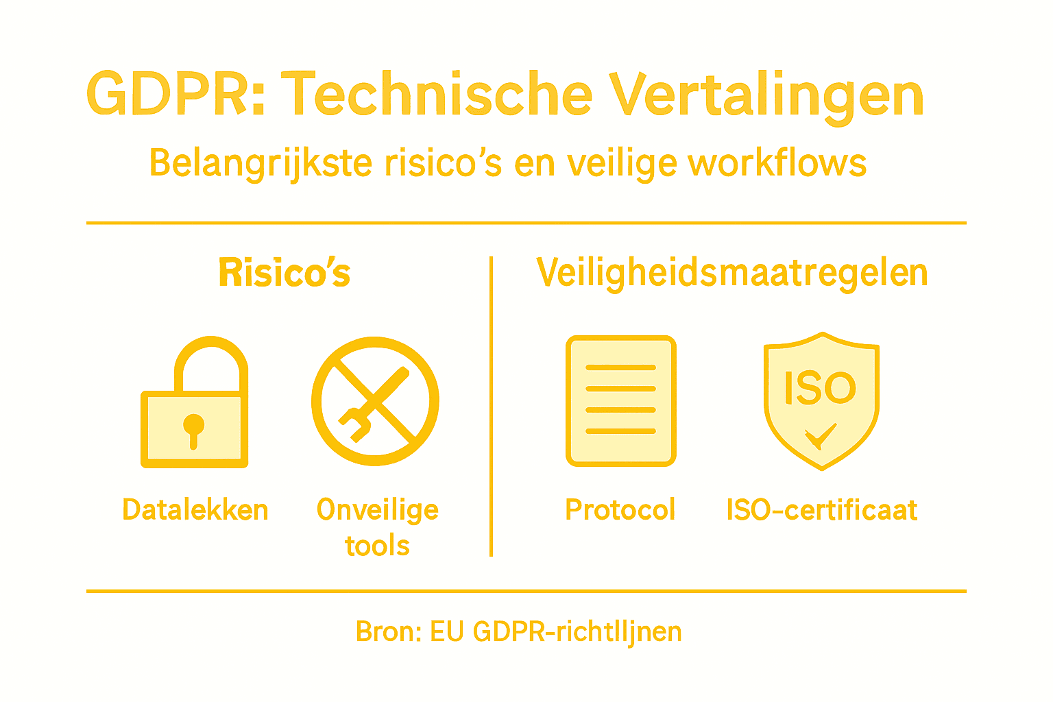 Infographic: GDPR-risico’s en veilig omgaan met technische vertalingen