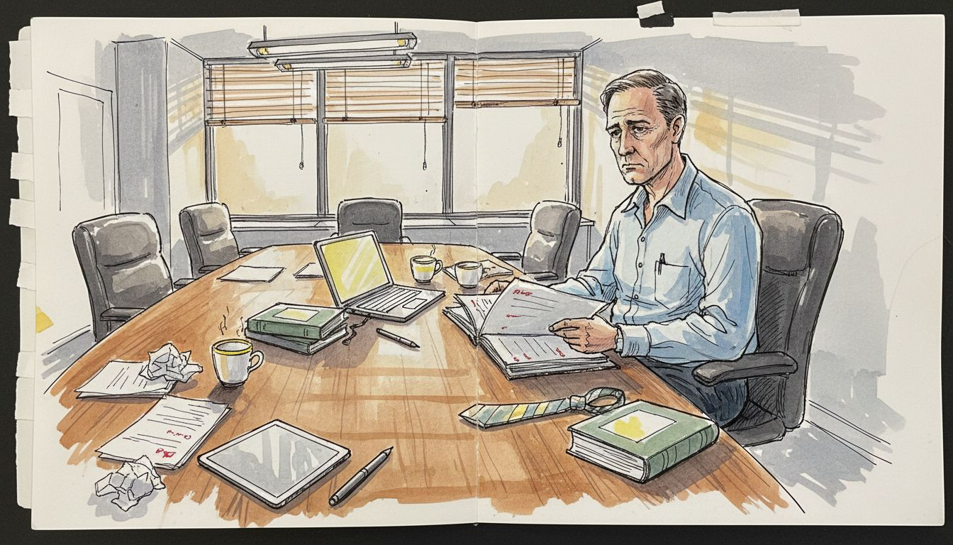 Compliance officer reviewing regulatory documents