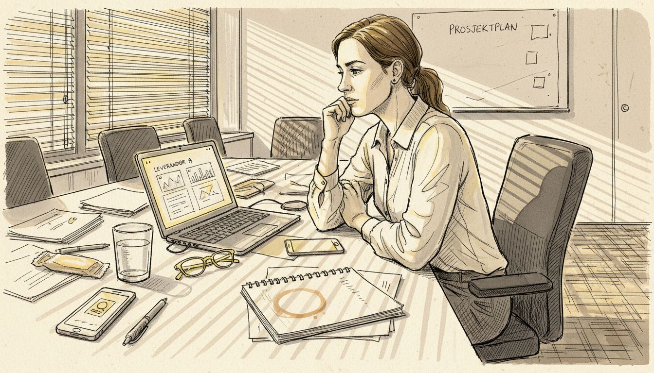 Kvinne vurderer ulike leverandører av sikre LLM-løsninger