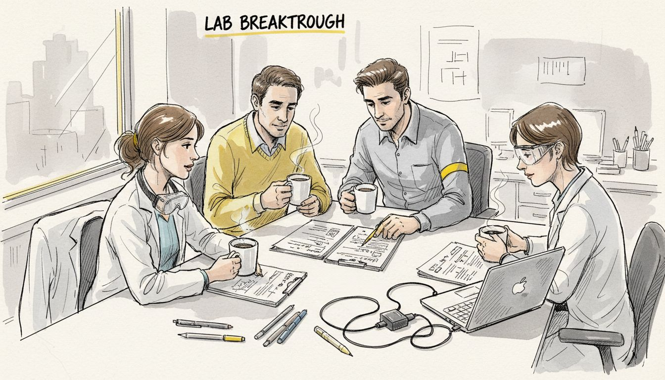 Scientists discussing ISO standards at meeting