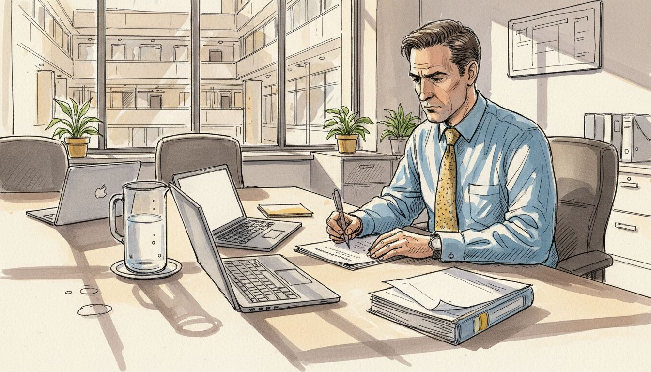 Compliance officer reviewing legal data governance