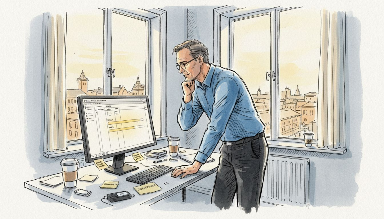 Projektlederen gennemgår arbejdsgangen for AI-baseret oversættelse