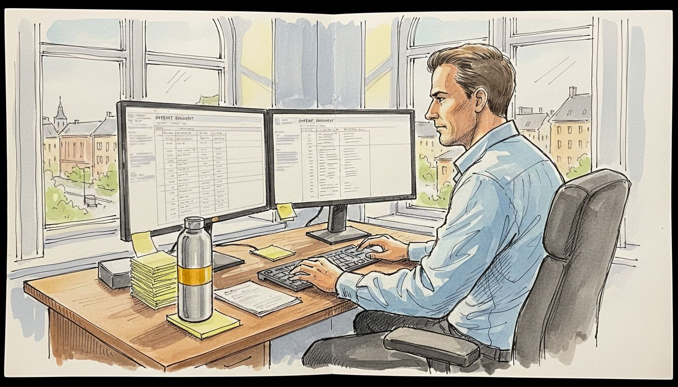 Mand beskæftiger sig med oversættelse og datasikkerhed.