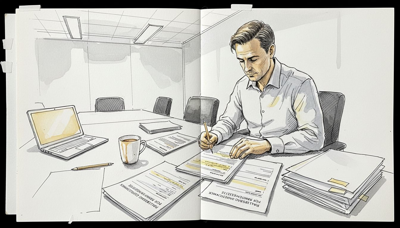 En specialist gennemgår trykte medicinske retningslinjer for at sikre, at alt er korrekt og opdateret.