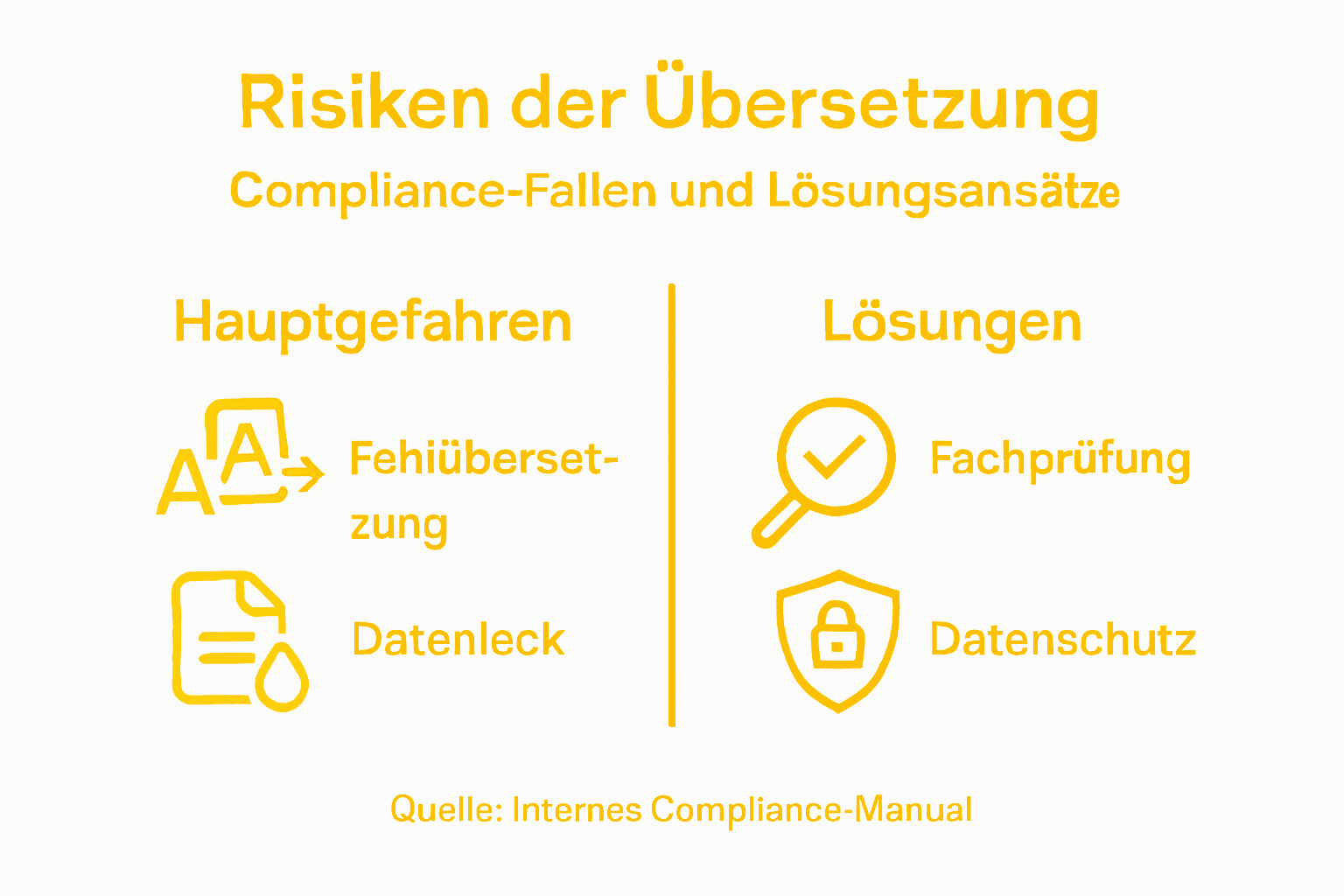 Grafik: Risiken maschineller Übersetzungen und wie man ihnen begegnet