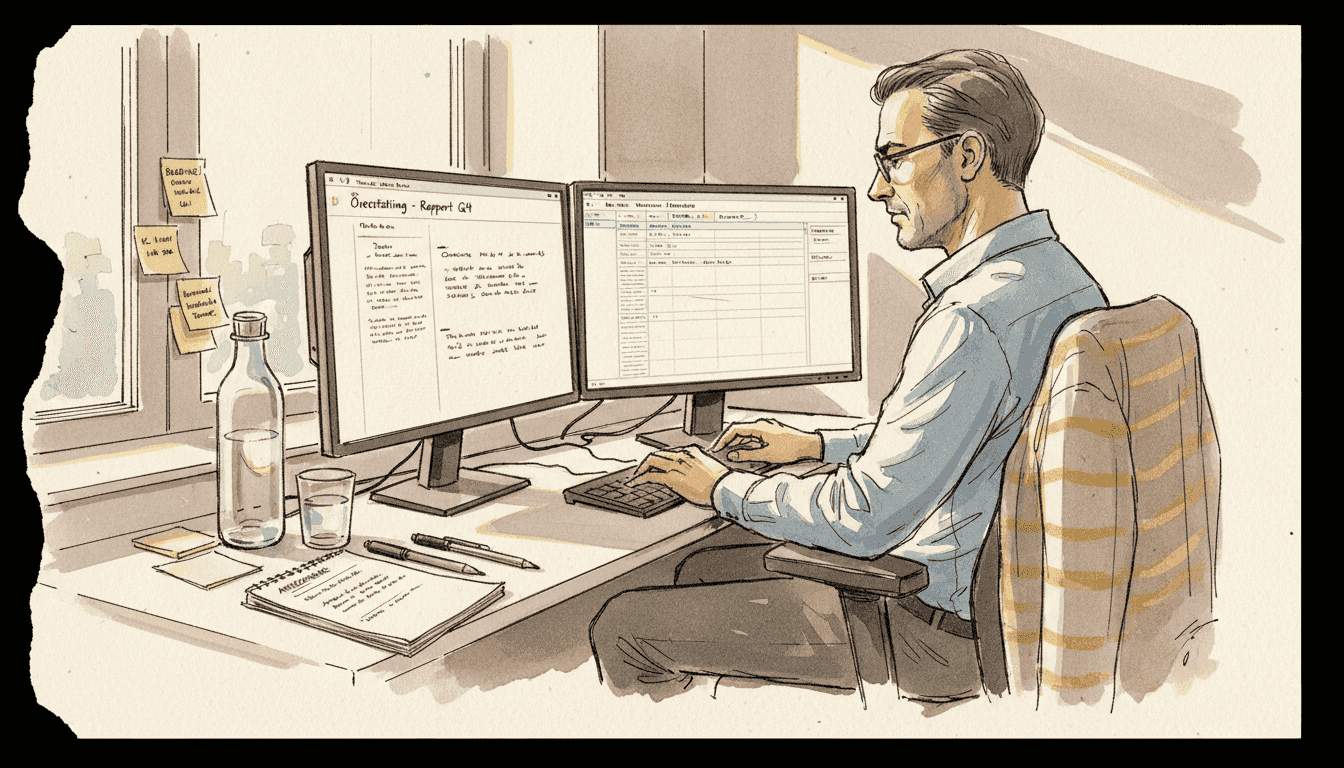 Många översättare sitter med två skärmar och arbetar smidigt med sitt översättningsminne för att effektivisera arbetet.