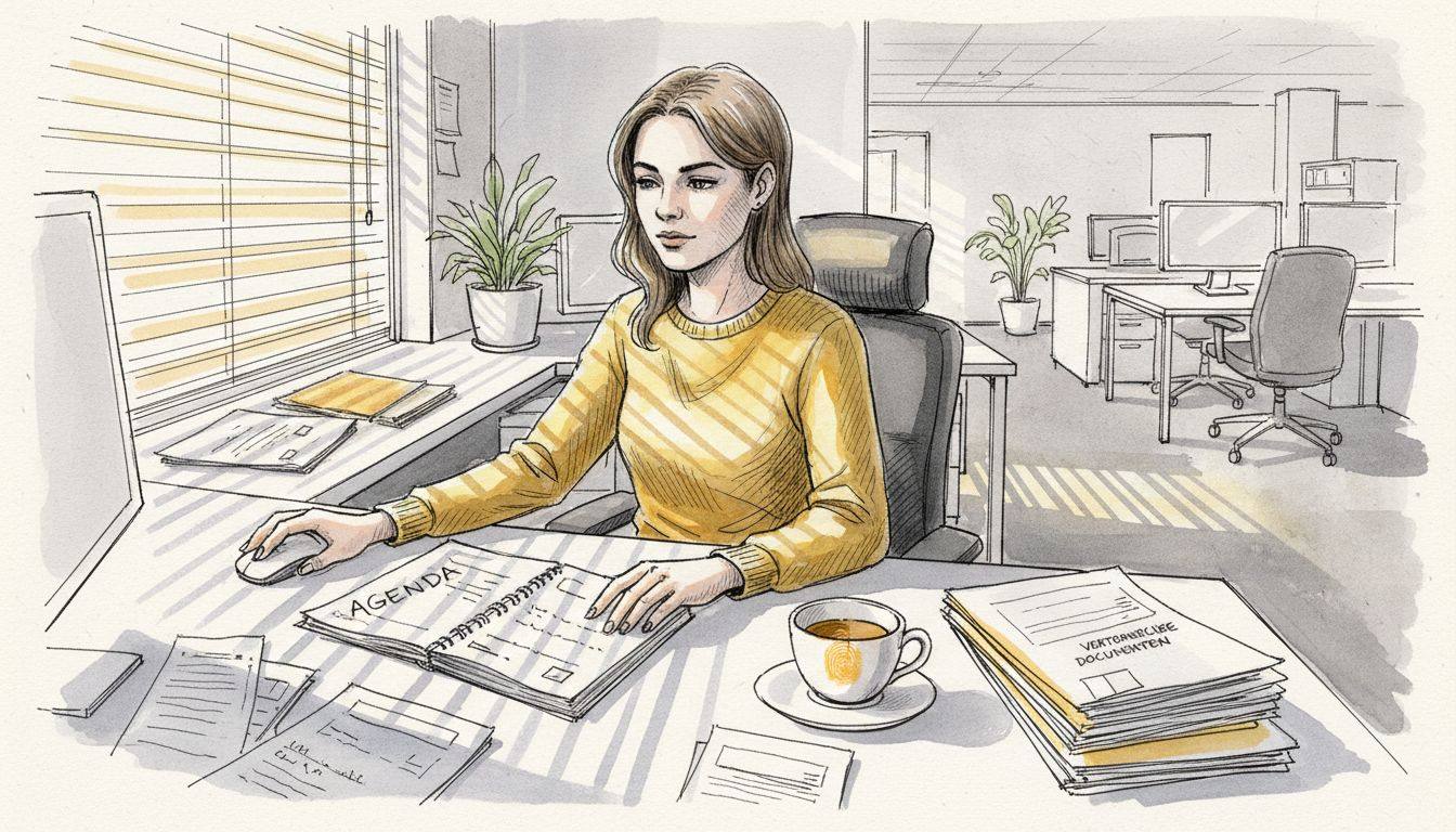 Medewerker werkt met vertrouwelijke documenten rondom informatiebeveiliging