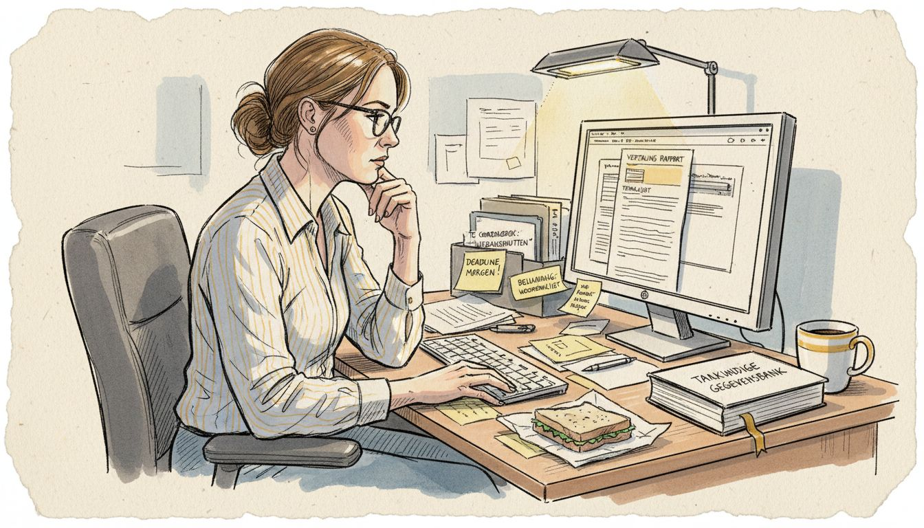 Een vakexpert beoordeelt de terminologiedatabase voor vertalingen.