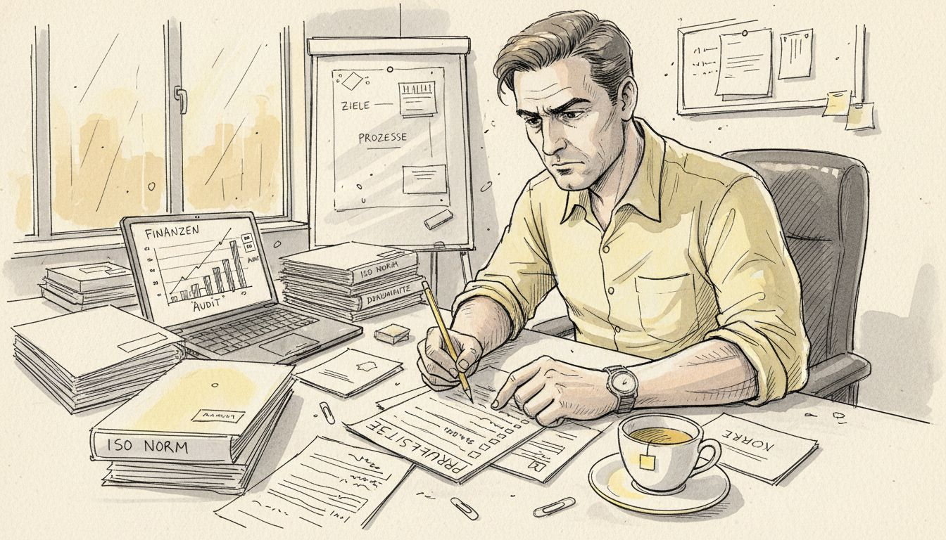 Prüfer bewertet die Einhaltung der Qualitätsstandards bei Übersetzungen mithilfe einer Checkliste.