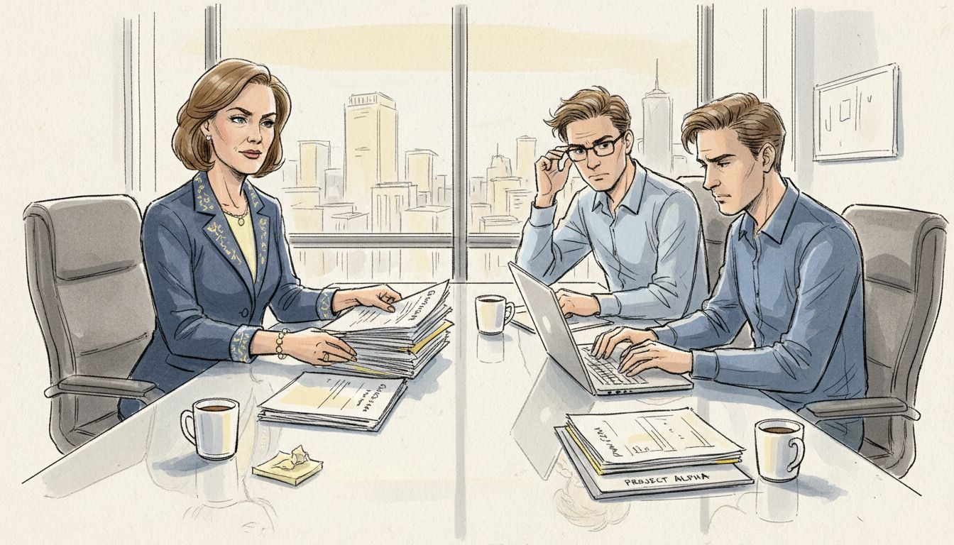 Team reviewing localization standards in office