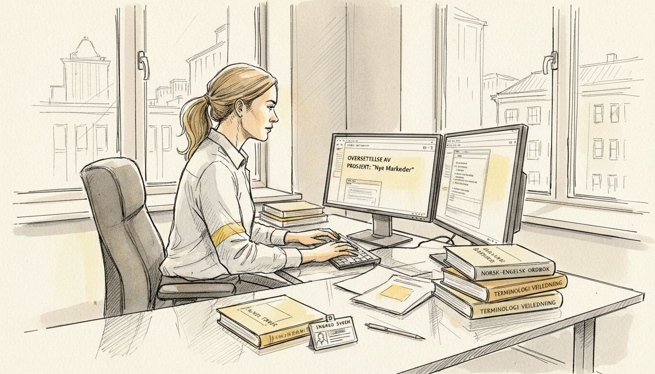 Prosjektleder med ansvar for sikker håndtering av oversettelser