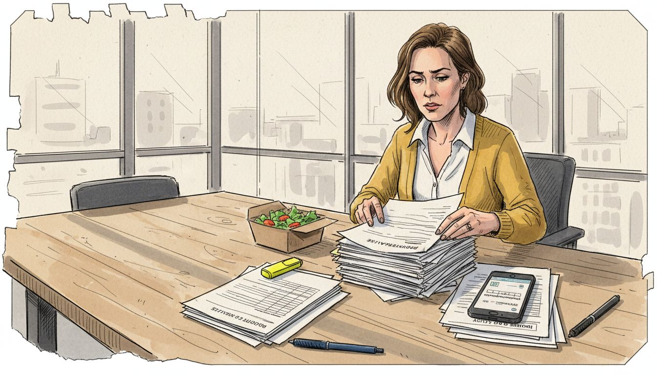 Leder gjennomgår gamle oversettelsesdokumenter