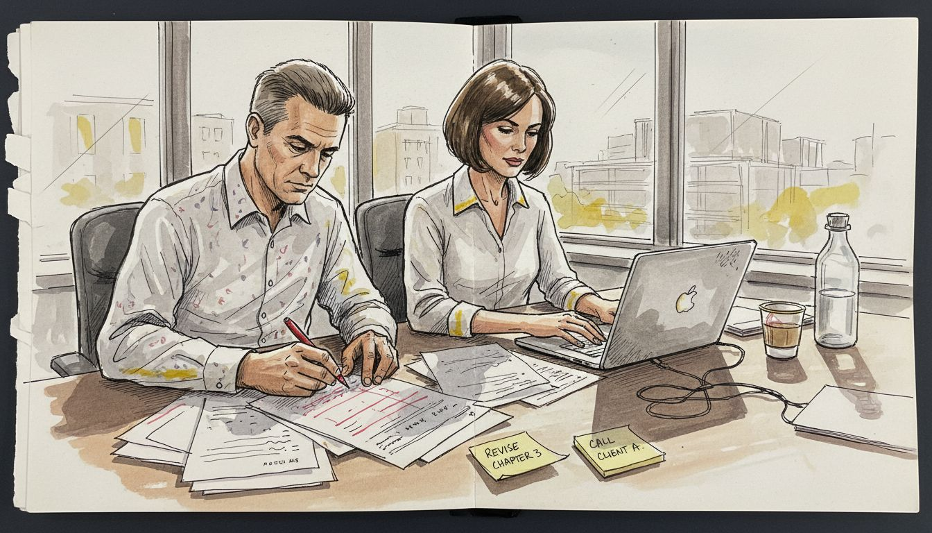 Translation team reviewing ITAR documents