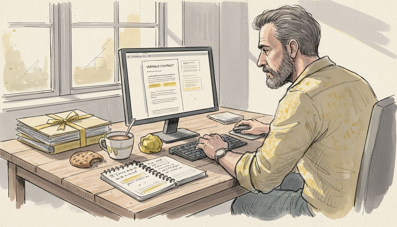 Een vertaler controleert de door AI gemaakte vertaling nauwkeurig.