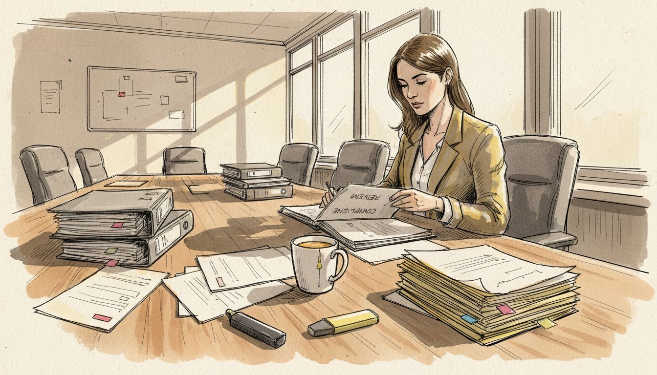 Compliance officer reviewing MDR documents