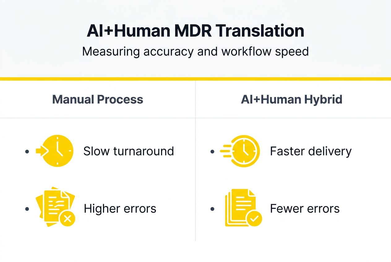 Infographic comparing MDR translation methods