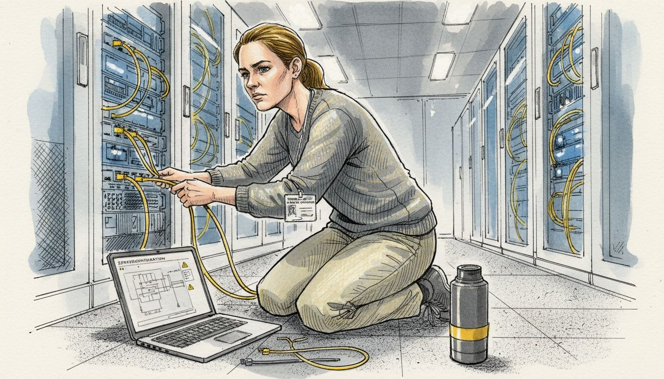 Tekniker ser över servrarna för att säkerställa att språkdatan hanteras på ett tryggt och säkert sätt.