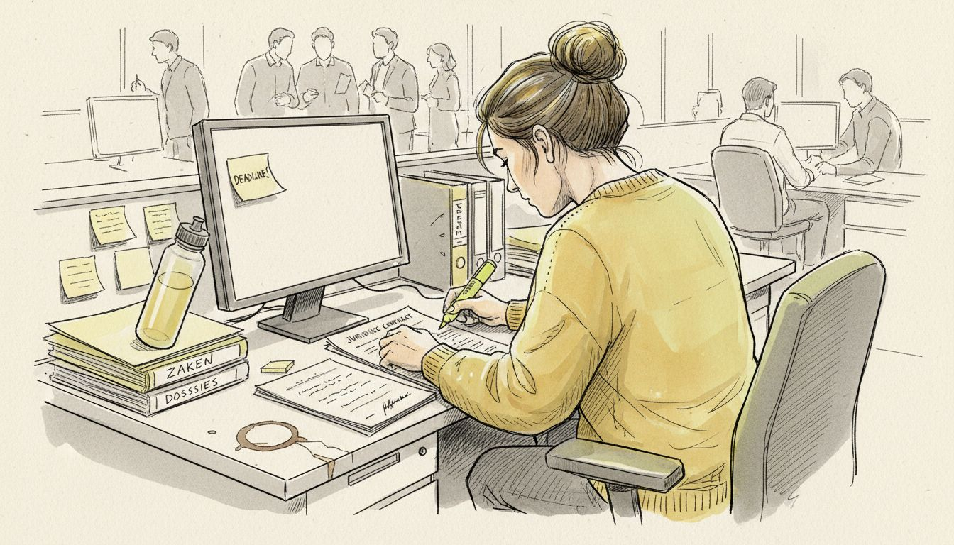 Vrouw wijst een risicovol stukje vertaling aan