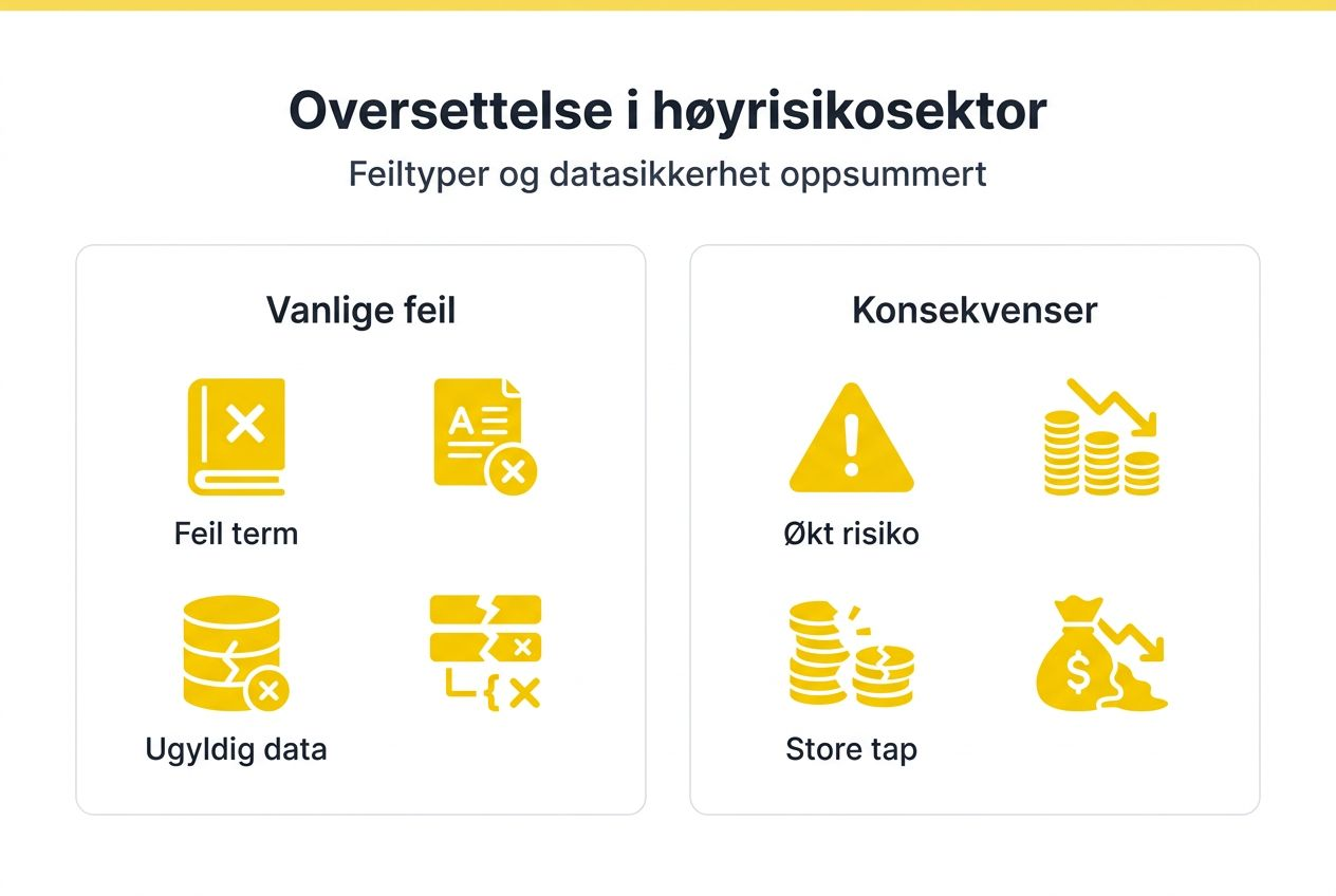 Infografikk: Typiske feil og utfordringer med datasikkerhet i oversettelser