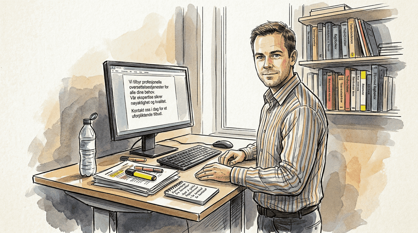 Mann forsikrer seg om at alt holder høy kvalitet i studio