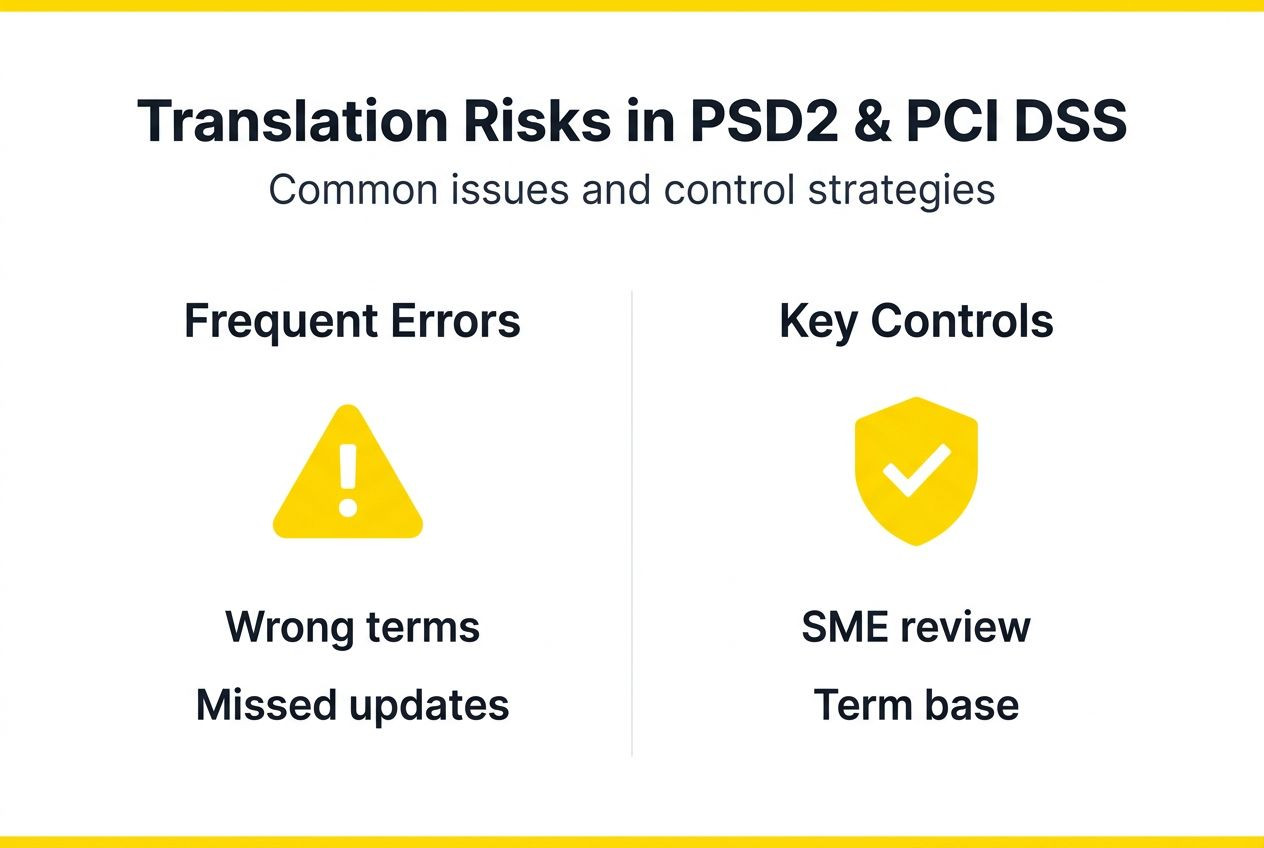 Infographic highlighting translation risks and controls