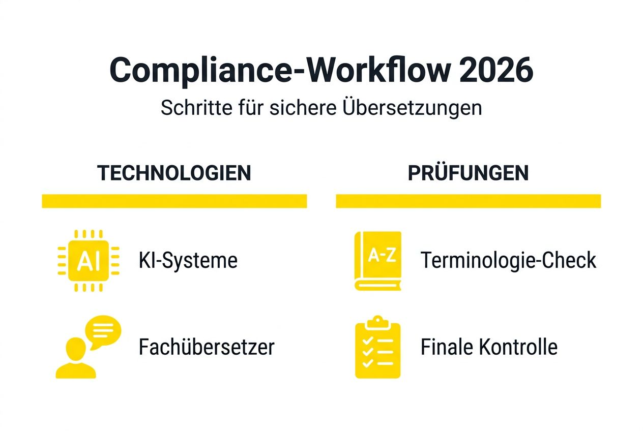 Übersicht: So läuft der Übersetzungsprozess für Compliance-Inhalte ab