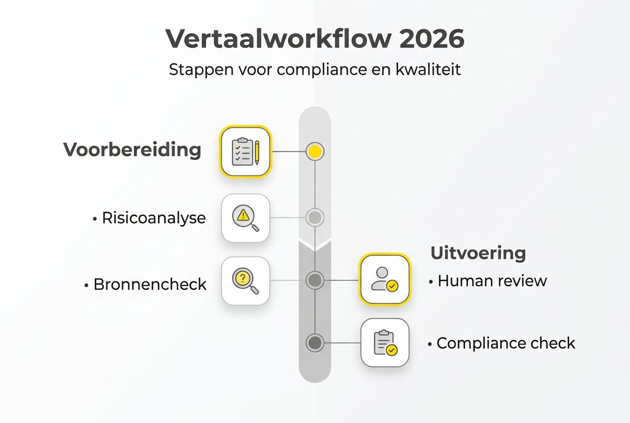Infographic: Stapsgewijs vertaalproces voor gereguleerde documenten