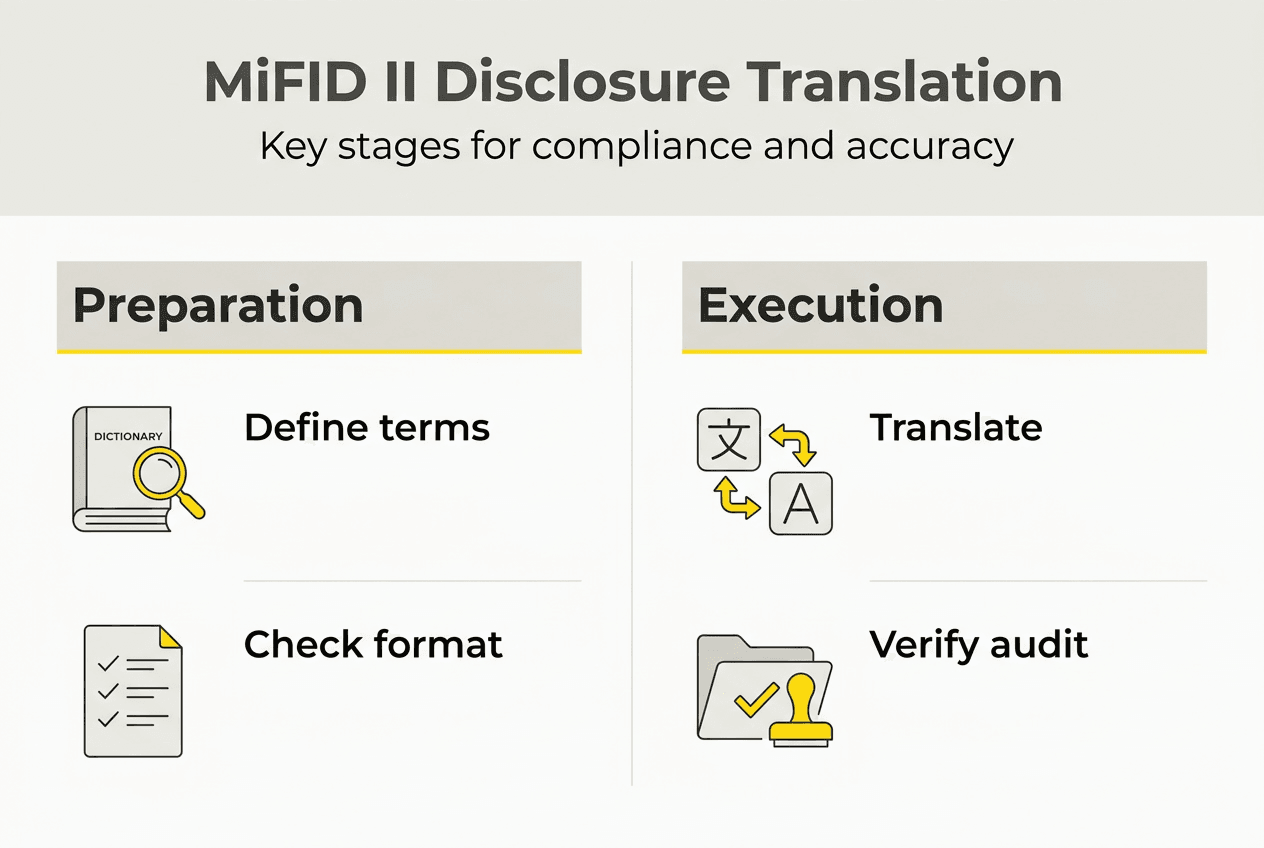 Infographic of MiFID II translation process