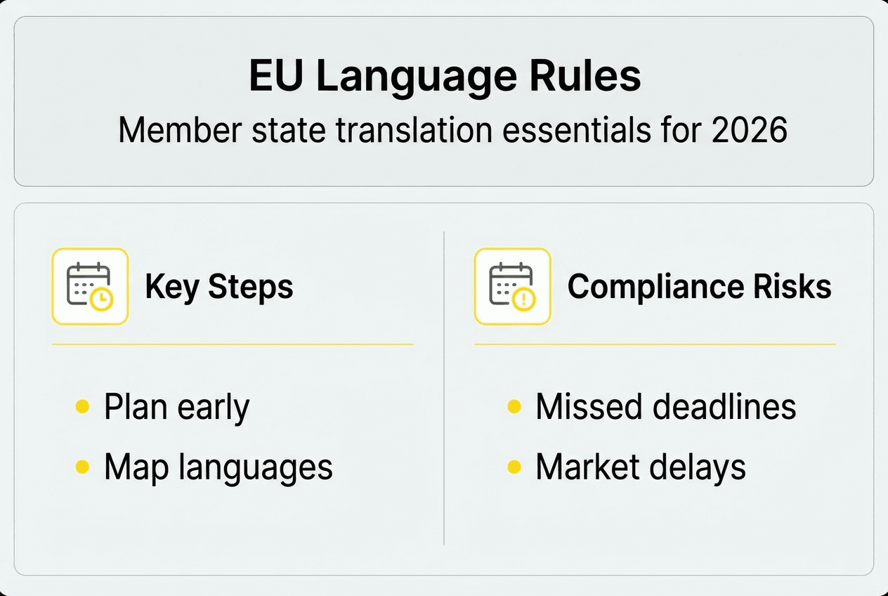 Infographic of key EU clinical translation steps and risks