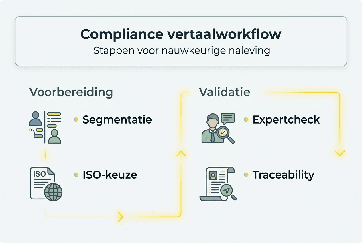 Infographic: zo verloopt een compliant vertaalproces stap voor stap