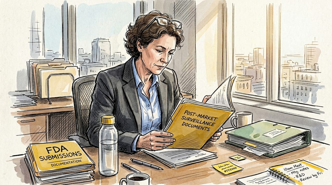 Regulatory manager reviews PMS documentation