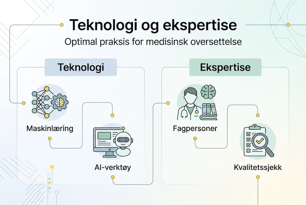 Infografikk: Teknologiens rolle og fagkunnskap i medisinske oversettelser