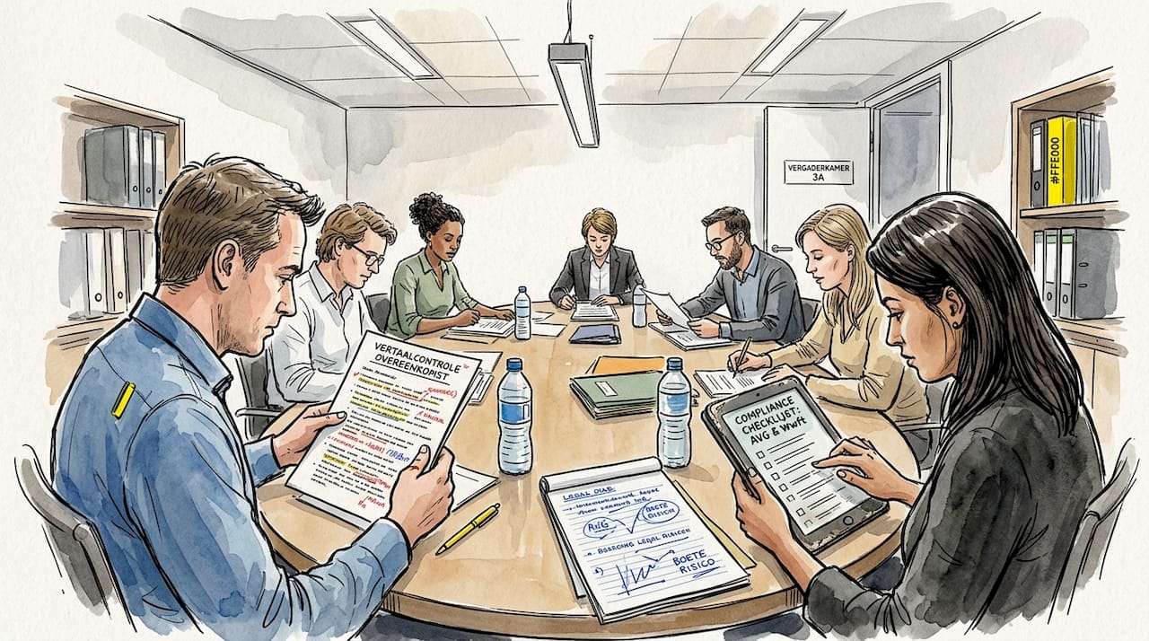 Het compliance-team buigt zich over een strategie voor het inzetten van AI bij vertalingen.