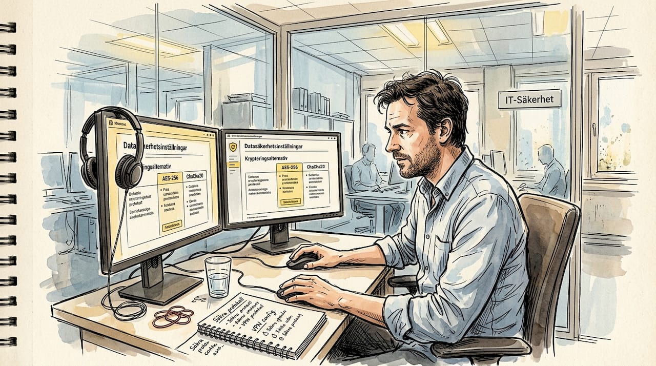 En IT-expert går igenom och säkerställer att dataskyddet är korrekt inställt.