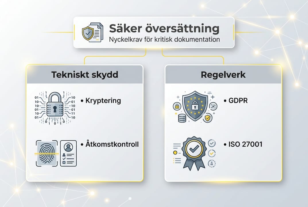 Infografik: Säker hantering av data och branschstandarder för översättning