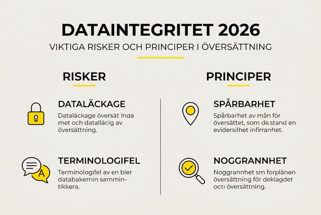 Infografik: risker och grundprinciper för dataintegritet