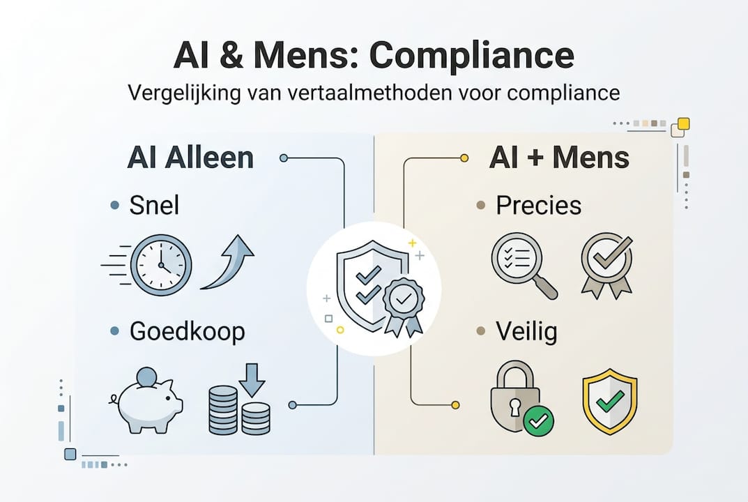 Infographic: Kunstmatige intelligentie versus menselijke vertaalaanpak
