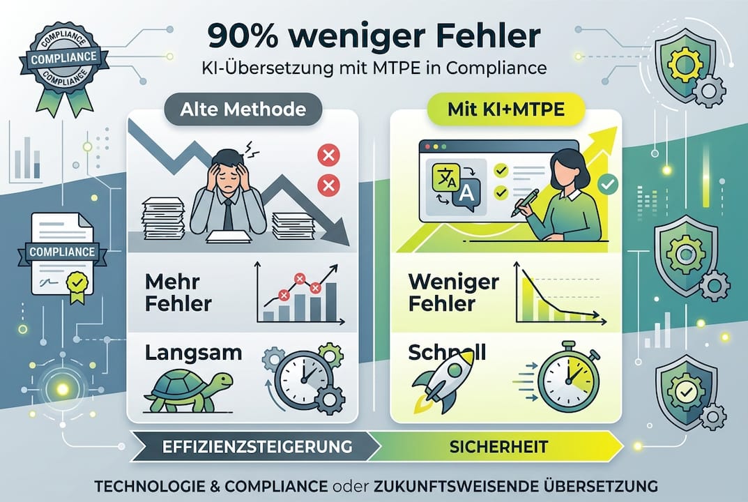 Infografik: Wie KI-Übersetzungen Fehler minimieren – ein Überblick im Vergleich