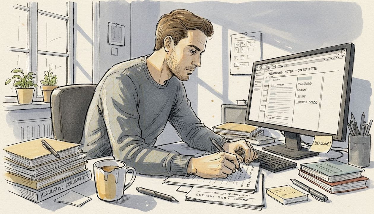 Finjustering af oversætterarbejdet i hjemmekontoret