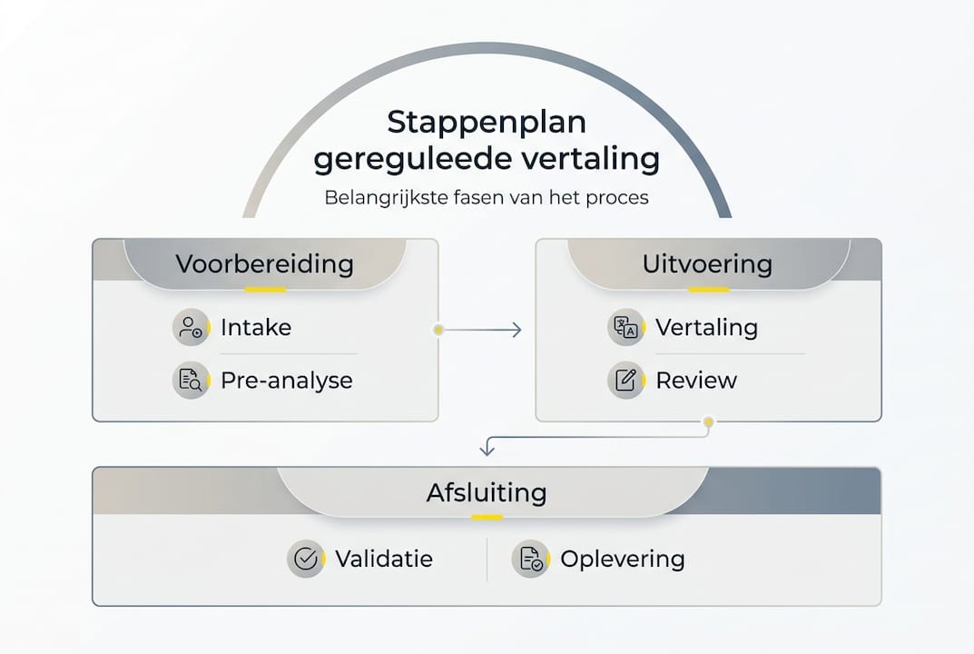 Infographic: zo verloopt het vertalen van officiële documenten stap voor stap