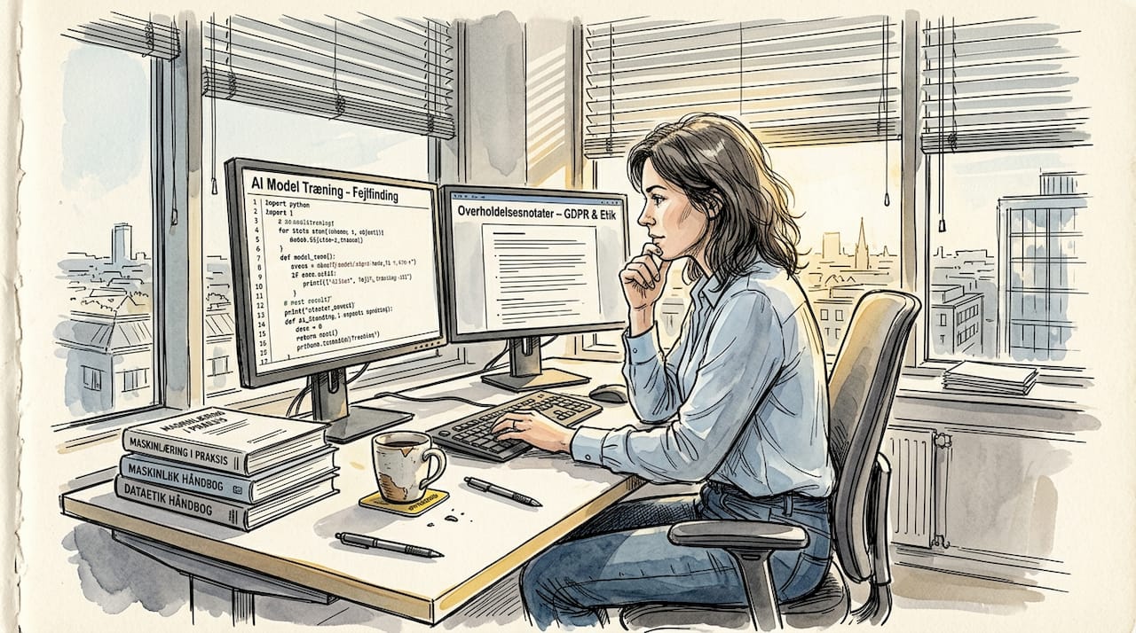 En ingeniør gennemgår kode i et sikkert kontormiljø.