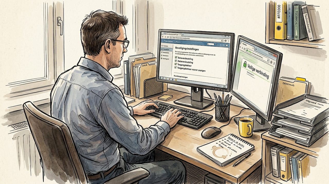 IT-specialist zorgt voor beveiliging van de vertaalgeheugen-werkplek