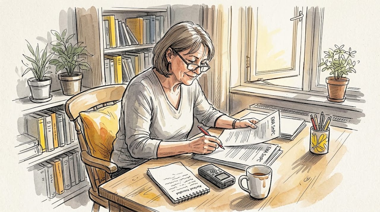 Medical translator quality checking documents