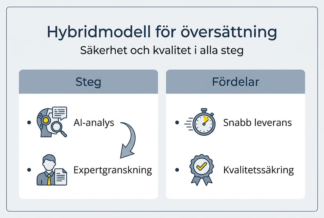 Illustration av hur en hybridmodell för kontrollerad översättning fungerar