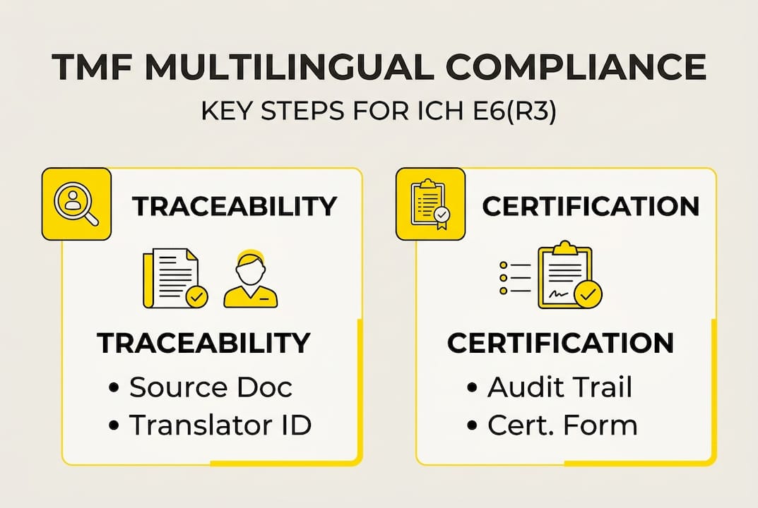 Infographic on TMF multilingual compliance keys
