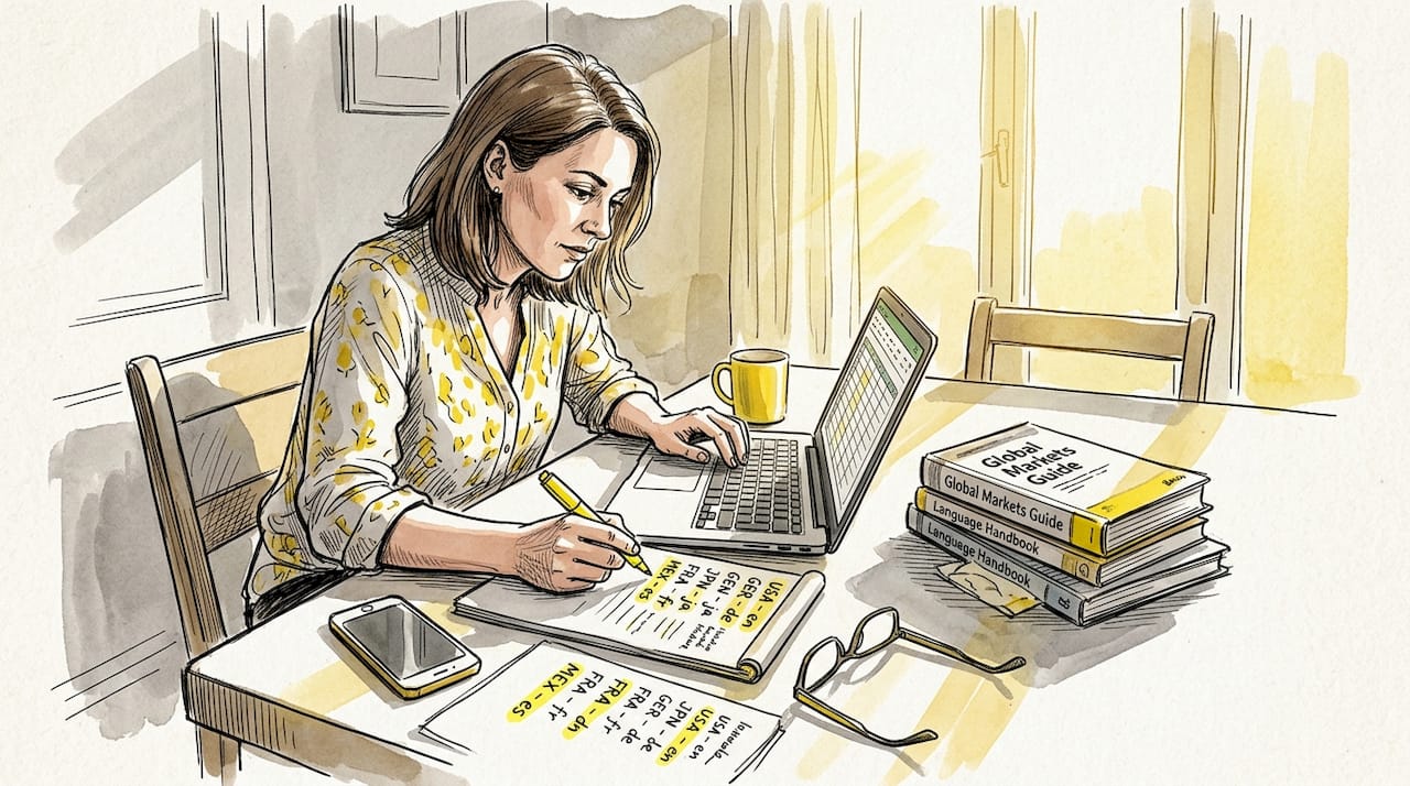 Project manager mapping language requirements at home